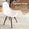 Giantex Round Dining Table Set for 4, 5-Piece Kitchen Table Chairs Set, Modern 31.5″ D Dining Table & 4 Dining Chairs with Solid Wood Legs, Dinette Table Set for Small Spaces Dining Room Restaurant(White+walnut)