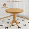 Giantex Round Dining Table for 2-4 People, 32″ D X 30″ H Wooden Kitchen Table with Spacious Table Top, Pedestal Base, Leisure End Tables for Bar, Kitchen, Dining Room, Restaurant, Walnut(Natural)