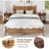 Giantex Round Side Tables Set of 2, 2-Tier Retro End Tables with Drawer & Shelf, Wooden Accent Tables with Antique Wood Grain Finish, Vintage Nightstands for Living Room Bedroom, Walnut(1)