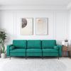 Giantex Set of 2 Single Sofa, Accent Chairs w/Cushion Bolster, Armrest Magazine Caddy Holder Pockets, Armchair Living Room Upholstered Leisure Chair for Bedroom Reception Room Dark Grey(Teal)