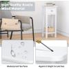 Giantex Tall End Table, Narrow Side Table with Drawer and Shelf, Acacia Wood Nightstand for Living Room, 2-Tier Bedside Table for Small Space, No Assembly, White(White)