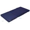 Giantex Tri-Fold Folding Mattress Queen – 4-Inch Portable Sofa Bed with Washable Cover & Handles, High-Density Foam Floor Couch for Adults, Guest Bed for Camping, Sleepovers, Gray(Blue)
