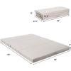 Giantex Tri-Fold Folding Mattress Queen – 4-Inch Portable Sofa Bed with Washable Cover & Handles, High-Density Foam Floor Couch for Adults, Guest Bed for Camping, Sleepovers, Gray(Grey)