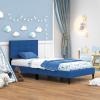Giantex Twin Bed Frames for Kids, Modern Fabric Linen Upholstered Platform Bed Frame with Button Tufted Headboard and Wooden Slats, No Box Spring Needed, Kids Twin Bed for Boys Girls, Navy Blue(Navy Blue)