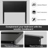 Giantex Twin Bed Headboard, Flat Panel with Pre-drilled Holes for Height Adjustment, Thickened Wooden Backboard, Black(Black)