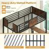 Giantex Twin Loft Bed with Desk – Heavy-Duty Metal Bed Frame w/Safety Guardrail, Ladder & Storage Shelf, 485 LBS Load, Space-Saving Lofted Twin Bed with Stairs for Teens Adults, No Box Spring Needed