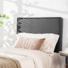 Giantex Upholstered Headboard for Twin/Twin XL Size Bed, Wall Mounted Twin Headboard Only, PU Leather Headboard for Dorm Bedroom, Attachment Device Included, College Dorm Headboard, Black