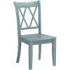Giantex Wood Dining Chairs Set of 2 White, Armless Kitchen Chair w/Rubber Wood Frame, Cross Back, Contoured Seat, Farmhouse Wooden Side Chair, High Back Kitchen Chairs for Home Dining Room(Antique Sage Green)