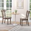 Giantex Wood Dining Chairs Set of 2 White, Armless Kitchen Chair w/Rubber Wood Frame, Cross Back, Contoured Seat, Farmhouse Wooden Side Chair, High Back Kitchen Chairs for Home Dining Room(Brown)