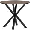 Giantex 36″ Round Wood Dining Table, Farmhouse Kitchen Table with Intersecting Pedestal Base & Solid Rubber Wood Legs, Vintage Coffee Tables for Dinette, Small Spaces, Restaurant, Brown(Espresso)