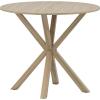 Giantex 36″ Round Wood Dining Table, Farmhouse Kitchen Table with Intersecting Pedestal Base & Solid Rubber Wood Legs, Vintage Coffee Tables for Dinette, Small Spaces, Restaurant, Brown(Oak)