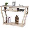 Giantex Console Table Easy Assembly Entryway Table W/Storage Drawer and Bottom Shelf, Mufti-Functional Home Furniture for Hallway, Living Room, Bedroom, Office 47 Inch Accent Hall Table (Gray Wash)(Gray Wash)