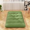 Giantex Japanese Floor Mattress, 4 Inch Futon Mattress w/Washable Cover & Storage Bag, Foldable Roll up Mattress Tatami Mat, Portable Sleeping Pad for Camping, Dormitory, Queen(Green)