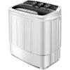 Giantex Portable Compact 13 Lbs Mini Twin Tub Washing Machine Washer Spin Dryer (Black&White)(Black&White)
