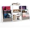 Giantex Record Player Stand with Vinyl Storage, 6-Tier Turntable Stand Up to 280 Albums, Record Player Table w/ Record Holder & Display Shelf, Vinyl Record Storage Media Stereo for Living Room (White)