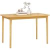 Giantex Rectangular Dining Table, Mid Century Modern Kitchen Table, Vintage Coffee Table W/Tabletop & Solid Wood Legs, Wood Farmhouse Table (Natural)(Natural)