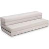 Giantex Tri-Fold Folding Mattress Queen – 4-Inch Portable Sofa Bed with Washable Cover & Handles, High-Density Foam Floor Couch for Adults, Guest Bed for Camping, Sleepovers, Gray(Grey)
