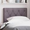 Giantex Upholstered Headboard for Twin/Twin XL Size Bed, Wall Mounted Twin Headboard Only, Modern Button Tufted Headboard for Dorm Bedroom, Attachment Device Included, Dorm Headboard, Beige(Gray)
