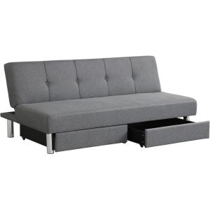 Giantex 3-Seat Convertible Sofa Bed, Long Sofa Couch w/ 2 Large Drawers, Ergonomic Sleeper w/ 3 Adjustable Angles, Heavy Duty Sofa Bed for Living Room, Bedroom, Study Room & Office