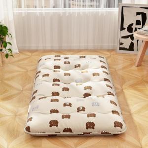 Giantex Japanese Floor Mattress, 4 Inch Futon Mattress w/Washable Cover & Storage Bag, Foldable Roll up Mattress Tatami Mat, Portable Sleeping Pad for Camping, Dormitory, Queen(Brown Bear)