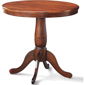 Giantex Round Dining Table for 2-4 People, 32″ D X 30″ H Wooden Kitchen Table with Spacious Table Top, Pedestal Base, Leisure End Tables for Bar, Kitchen, Dining Room, Restaurant, Walnut(Walnut)