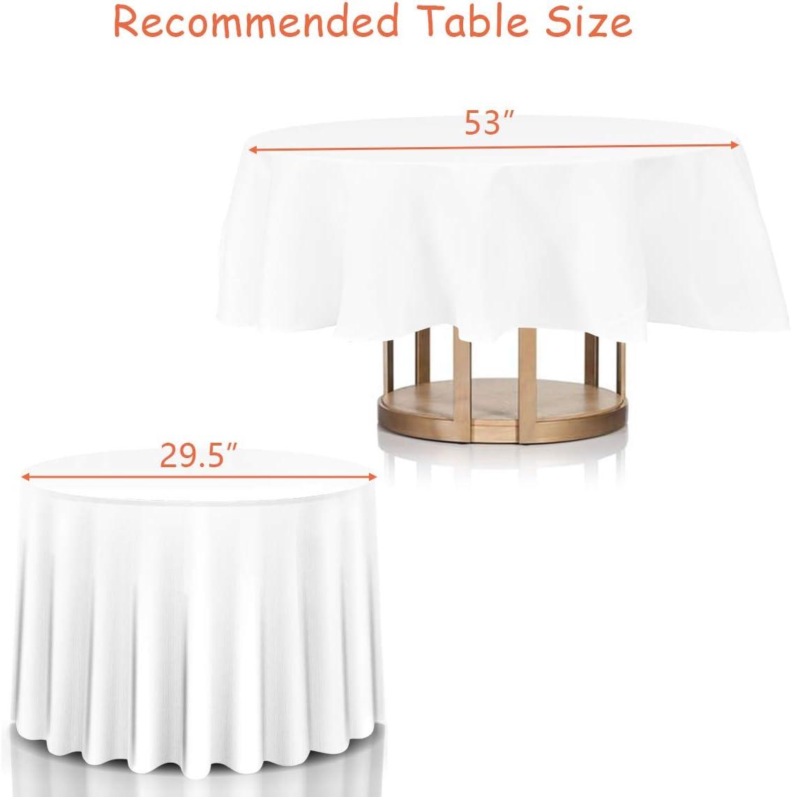image:imageGiantex 10 Pcs Round White Tablecloth 90Inch Premium Polyester Table Cover Machine Washable Durable Table Cloths for Wedding Reception Restaurant Banquet Party White 90White