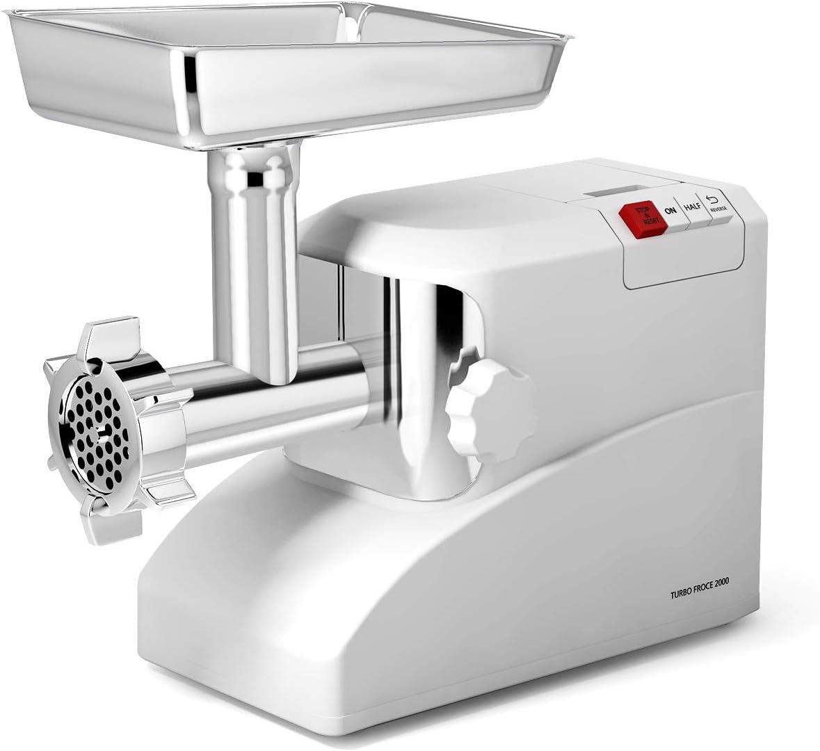 image:imageGiantex 2000 Watt Meat Grinder Electric 26 Hp Home Industrial Meat Grinder Sausage Maker Stuffer 3 Speed W1 Stainless Steel Cutting Blade 3 Cutting Plates and Sausage Tubes
