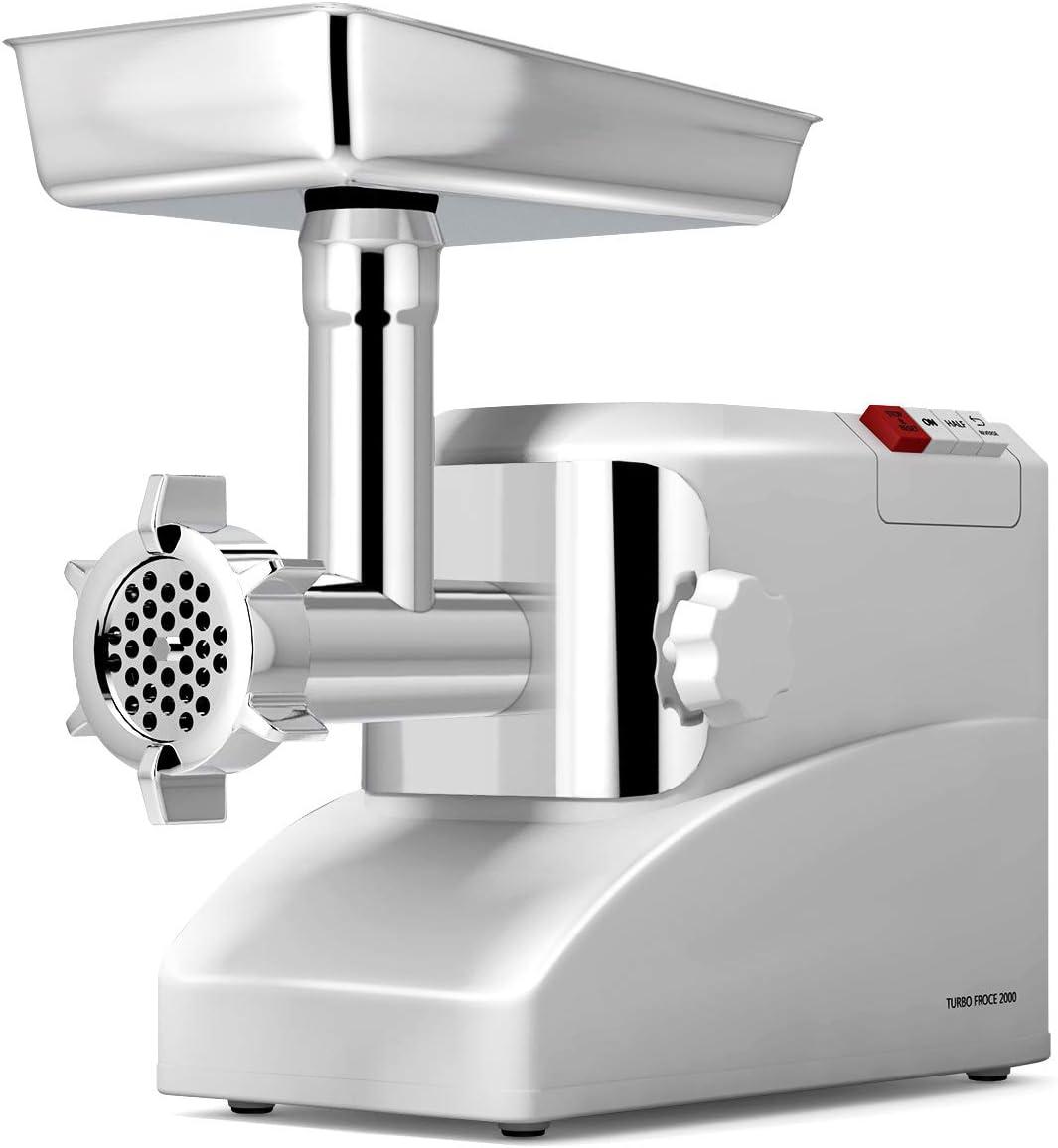 image:imageGiantex 2000 Watt Meat Grinder Electric 26 Hp Home Industrial Meat Grinder Sausage Maker Stuffer 3 Speed W1 Stainless Steel Cutting Blade 3 Cutting Plates and Sausage Tubes