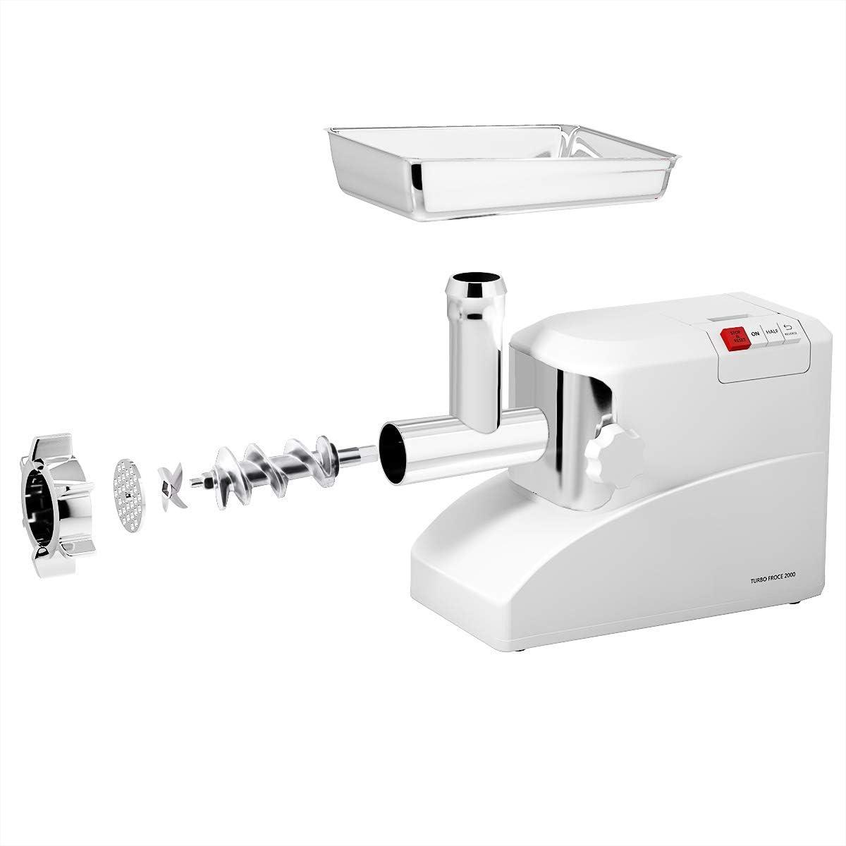 image:imageGiantex 2000 Watt Meat Grinder Electric 26 Hp Home Industrial Meat Grinder Sausage Maker Stuffer 3 Speed W1 Stainless Steel Cutting Blade 3 Cutting Plates and Sausage Tubes