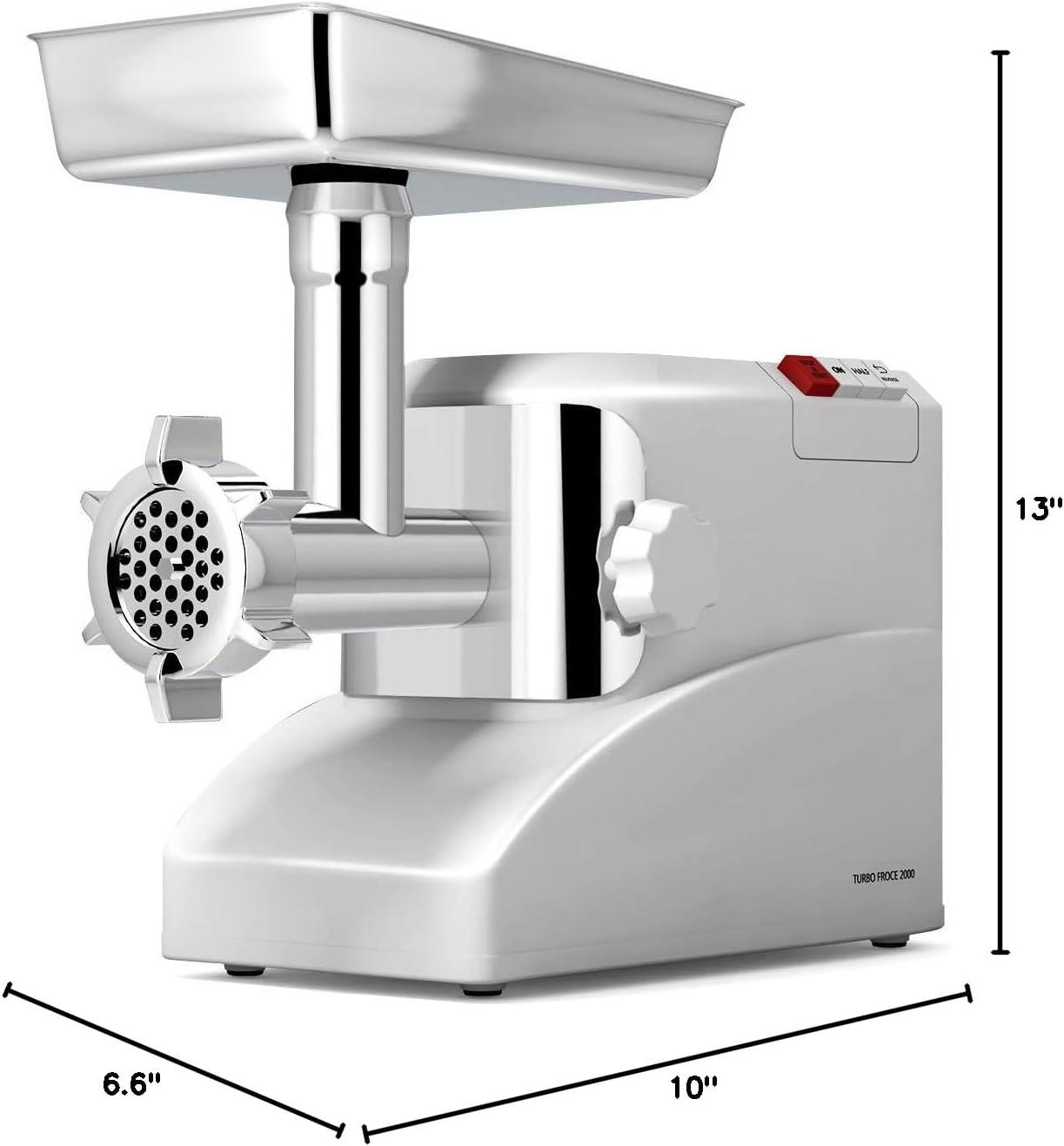 image:imageGiantex 2000 Watt Meat Grinder Electric 26 Hp Home Industrial Meat Grinder Sausage Maker Stuffer 3 Speed W1 Stainless Steel Cutting Blade 3 Cutting Plates and Sausage Tubes