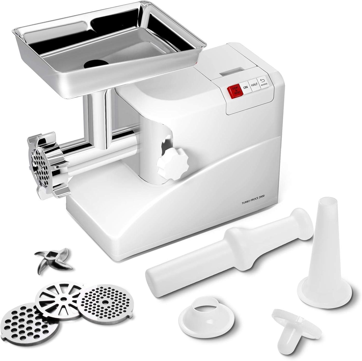 image:imageGiantex 2000 Watt Meat Grinder Electric 26 Hp Home Industrial Meat Grinder Sausage Maker Stuffer 3 Speed W1 Stainless Steel Cutting Blade 3 Cutting Plates and Sausage Tubes