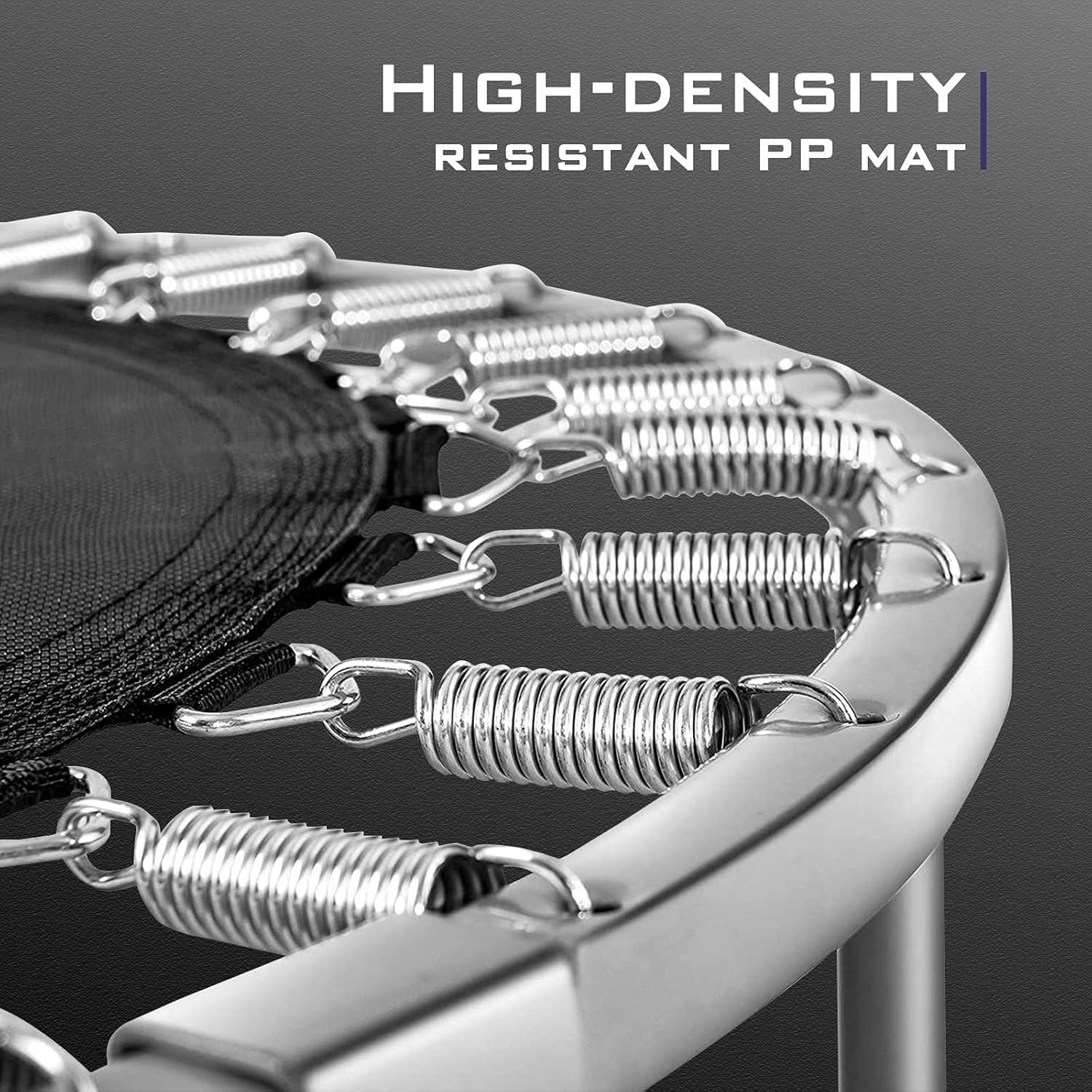 image:imageGiantex 36 38 Folding Mini Trampoline Portable Recreational Fitness Trampoline for Adults Kids Max Load 330lbs Foldable Indoor Exercise Rebounder TrampolineGrey