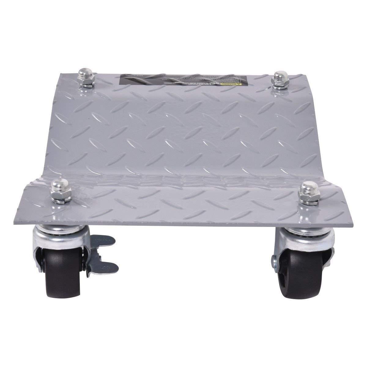 image:imageGiantex 4 PCS Wheel Dollies 4 X 3 Set Wheel Dollies Vehicle Moving Tool Car Auto Repair Tools Gray
