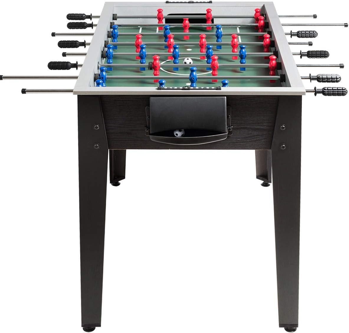 image:imageGiantex 48 Foosball Table Wooden Soccer Table Game wFootballs Suit for 4 Players Competition Size Table Football for Kids Adults Football Table for Game Room Arcades