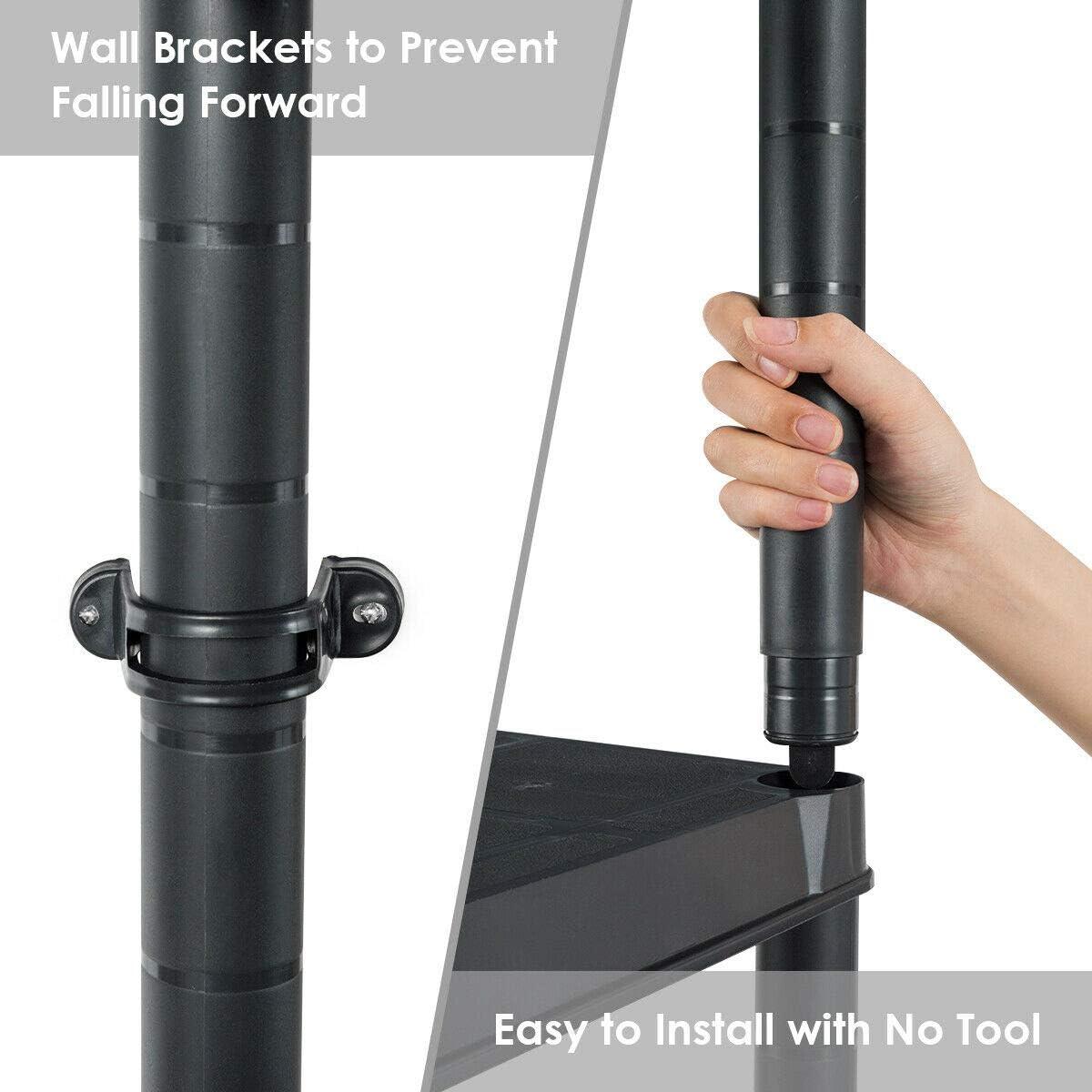 image:imageGiantex 5Tier Ventilated Shelving Storage RackFree Standing MultiUse Shelf Unit No Tools Required 335L X 16W X 73H1