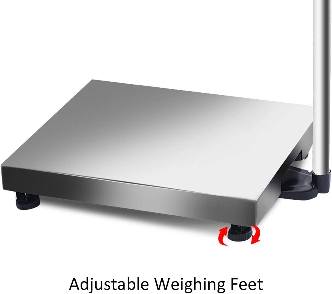 image:imageGiantex 660lbs Weight Computing Digital Scale Floor Platform Scale Postal Scale Accurate Shipping Mailing LBKG Price Calculator Stainless Steel HighDefinition Display Screen