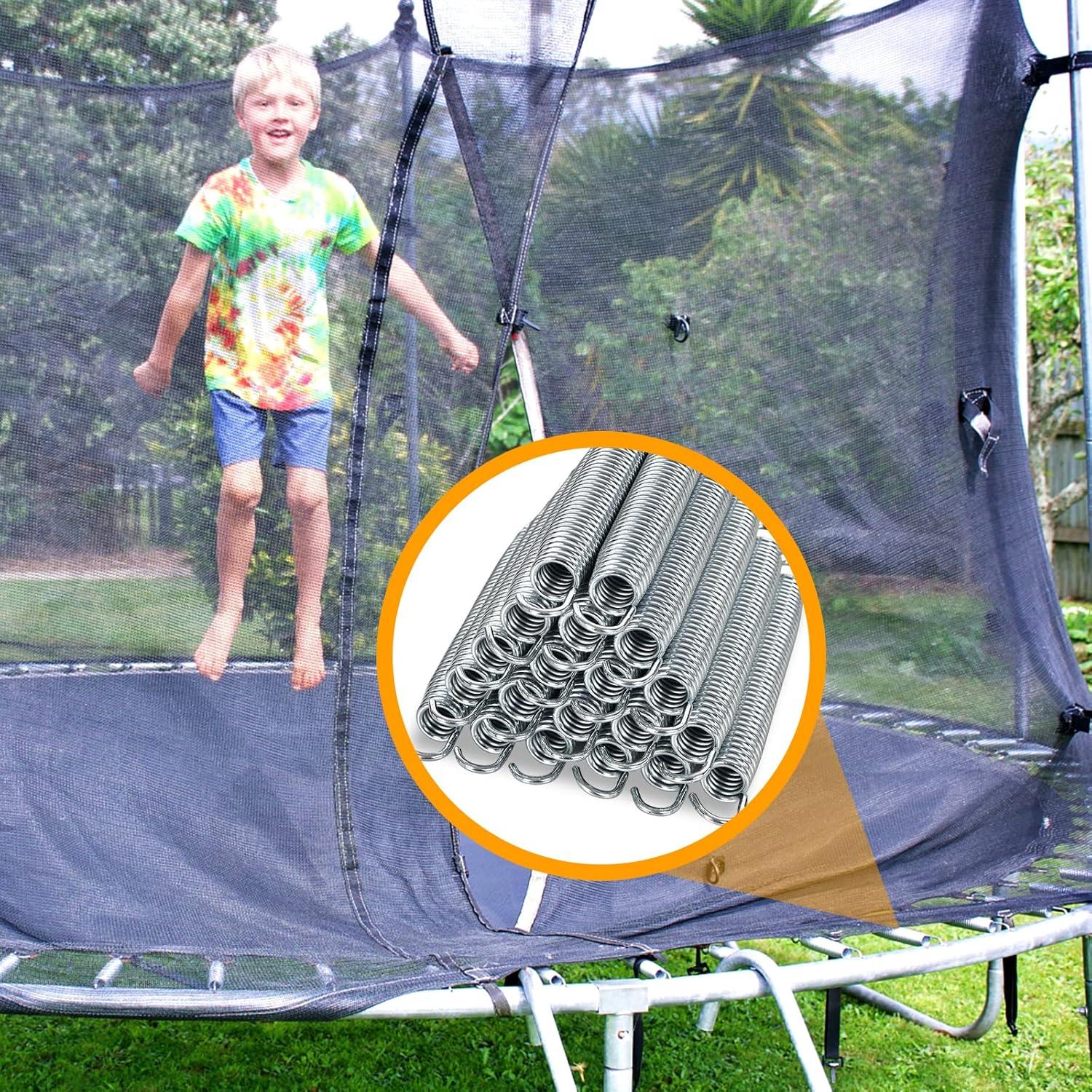 image:imageGiantex 7 HeavyDuty Galvanized Trampoline Springs Steel Wire Spring Replacement Kit High Tensile Durable Trampoline Parts SprayPainted Springs 20pcs40pcs