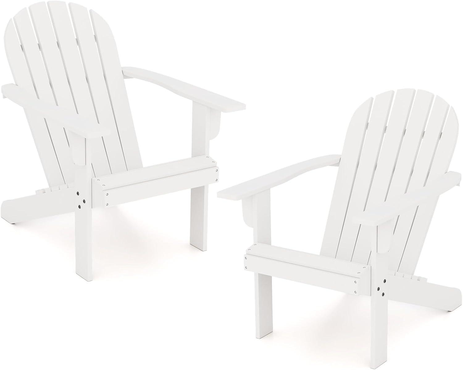 image:imageGiantex Acacia Wood Adirondack Chair Outdoor Fire Pit Chair with 105 Inclined Seat High Backrest 4 Wide Armrests Patio Lounge Chair for Outside Lawn Backyard Garden Deck Porch 1 GreyWhite