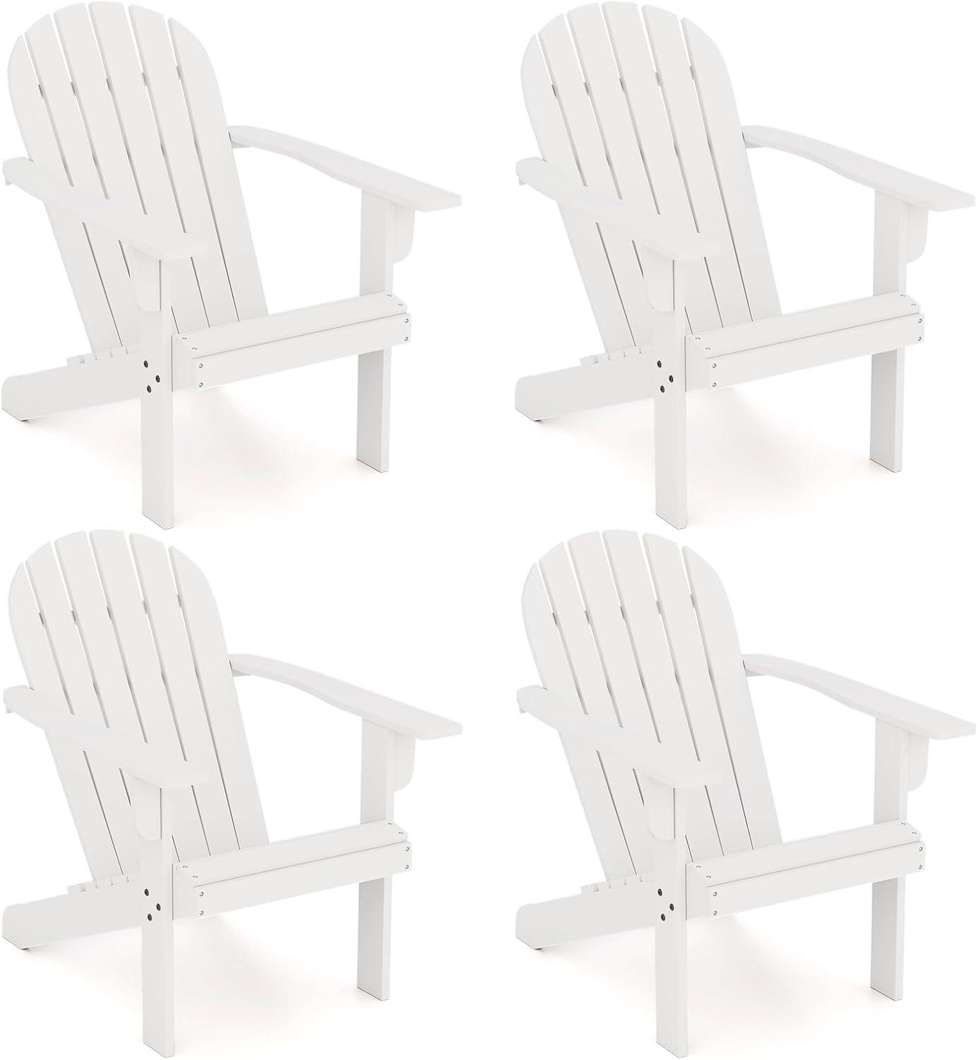image:imageGiantex Acacia Wood Adirondack Chair Outdoor Fire Pit Chair with 105 Inclined Seat High Backrest 4 Wide Armrests Patio Lounge Chair for Outside Lawn Backyard Garden Deck Porch 1 GreyWhite