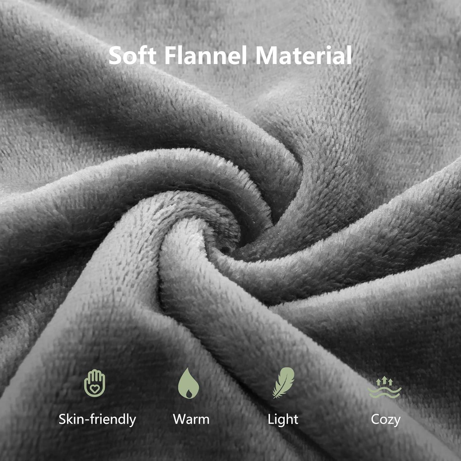 image:imageGiantex Electric Heated Blanket 84 x 62 Flannel Thermal Blanket wMachine Washable 10 Heating Levels 12 Hour Auto ShutOff Overheat Protection Twin Size Heating Blanket for Bed Couch Gray