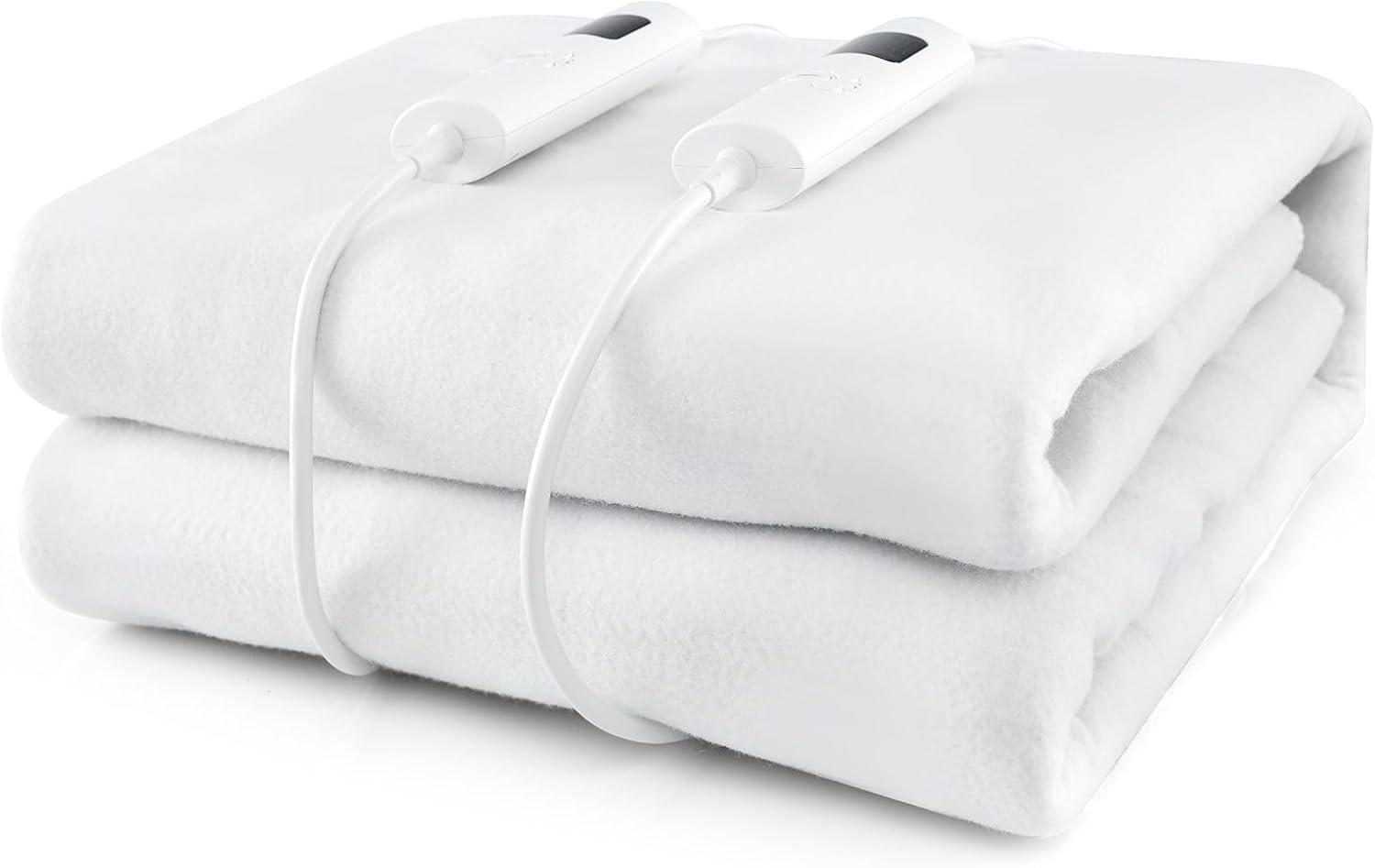 image:imageGiantex Heated Mattress Pad Machine Washable Bed Warmer with Single Controller 9 Heat Setting 9Hour Auto Off Overheat Protection Fit Up to 10 Electric Mattress Pad White Twin Size 76 x 39White