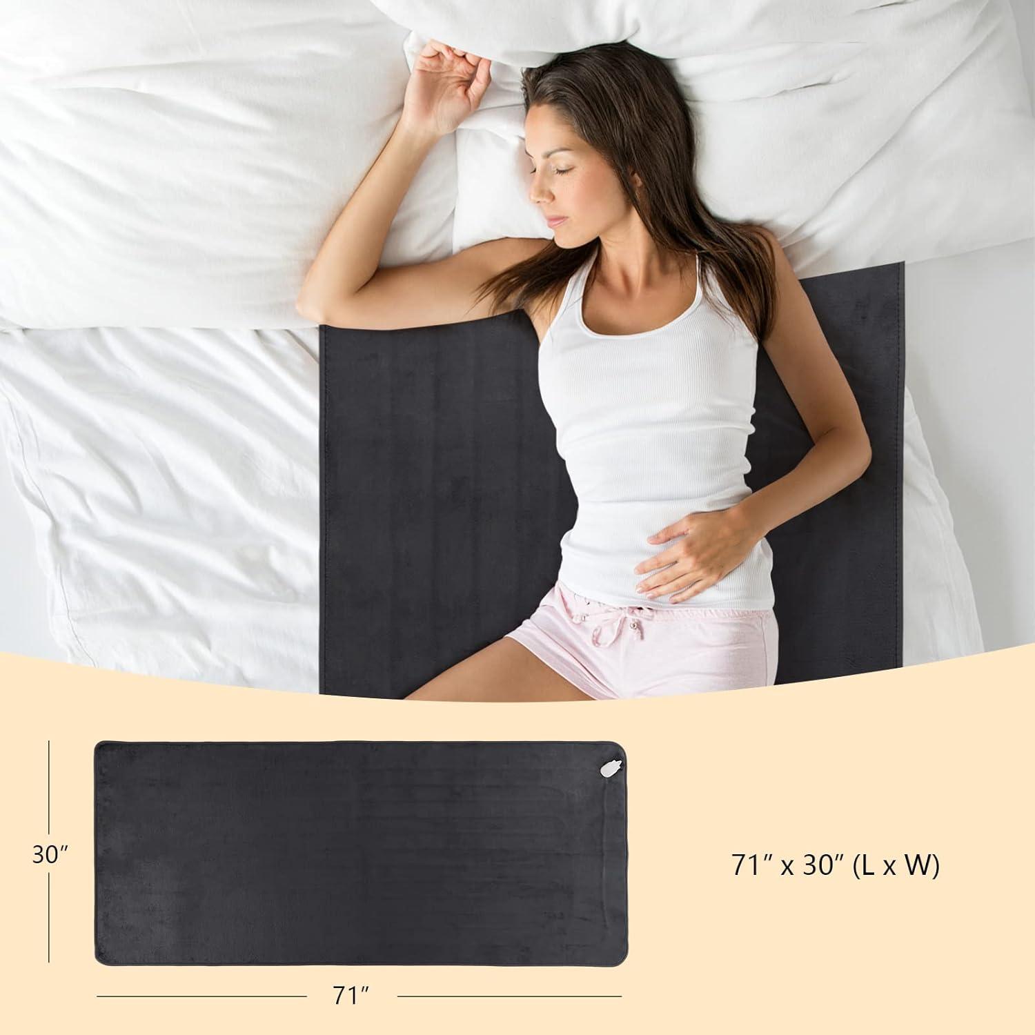 image:imageGiantex Massage Table Warmer Electric Heated Mattress Pad Heating Pad with LowVoltage 5 Modes Temper Control and Timer Fast Heating Detachable Connector Warmer Bed Toppers GreyGrey