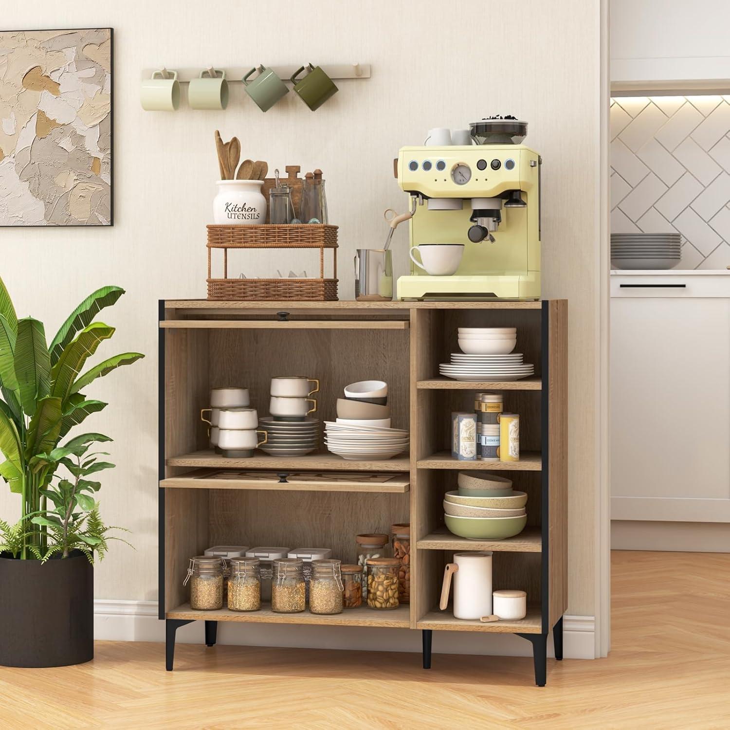 image:imageGiantex Shoe Cabinet with Flip amp Slide Doors Entry Way Shoe Rack Cabinet with Adjustable Cube Shelves Freestanding Wood Shoe Cabinet Storage for Entryway Closet Hallway Living Room Foyer OakDecorative Doors