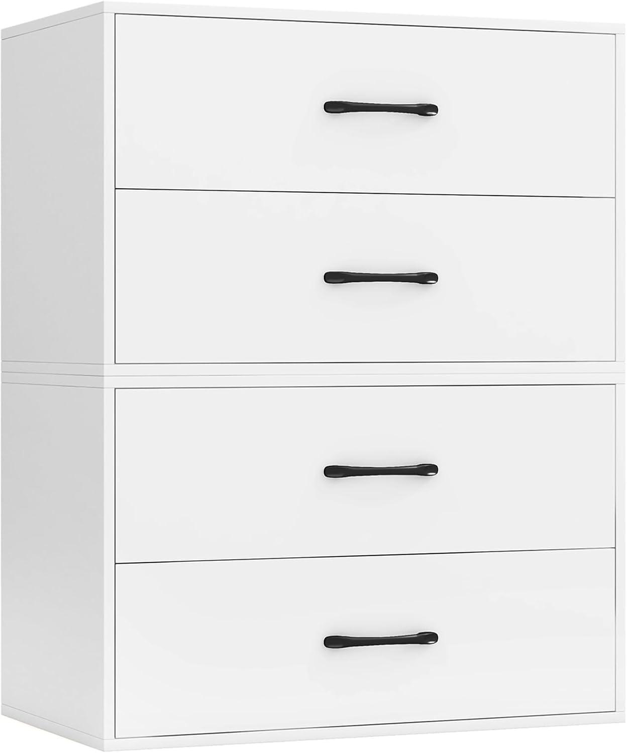 image:imageGiantex Stackable 2Drawer Dressers for Bedroom Short Dresser Two Drawer Storage Cabinet wHandles amp AntiTopping Device Small Dresser Chest of 2 Drawers for Closet Bedroom 1 WhiteWhite