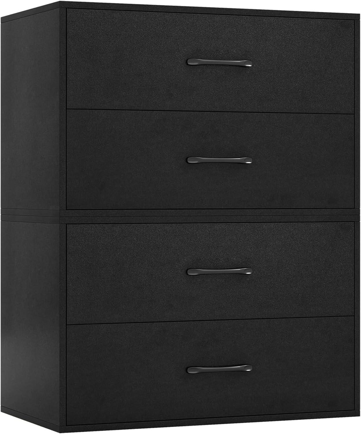 image:imageGiantex Stackable 2Drawer Dressers for Bedroom Short Dresser Two Drawer Storage Cabinet wHandles amp AntiTopping Device Small Dresser Chest of 2 Drawers for Closet Bedroom 1 WhiteBlack