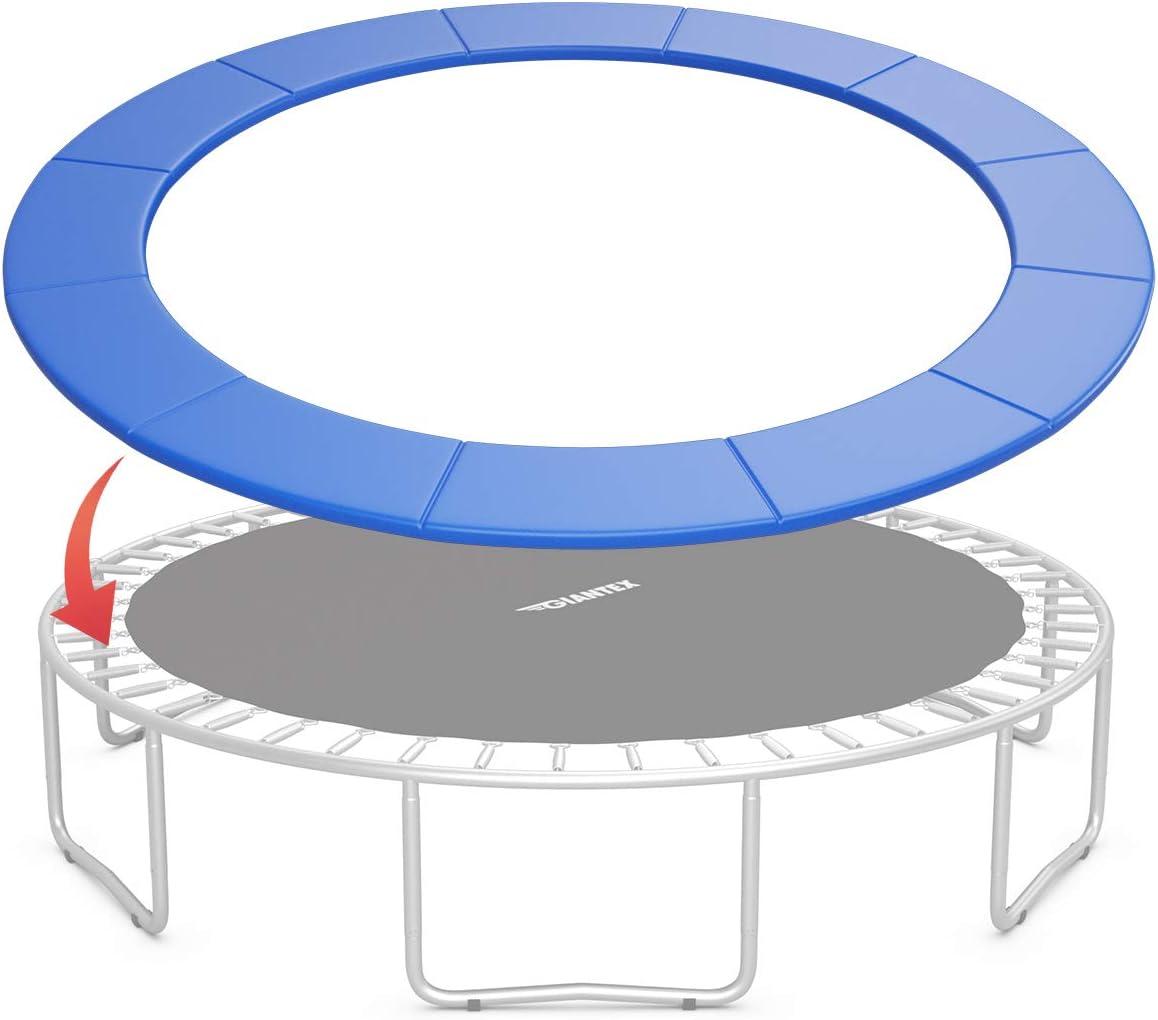image:imageGiantex Trampoline Pad 8ft 10ft 12ft 14ft 15ft 16ft Trampoline Replacement Safety Pad No Holes for Pole Waterproof Trampoline Accessories Spring CoverBlue