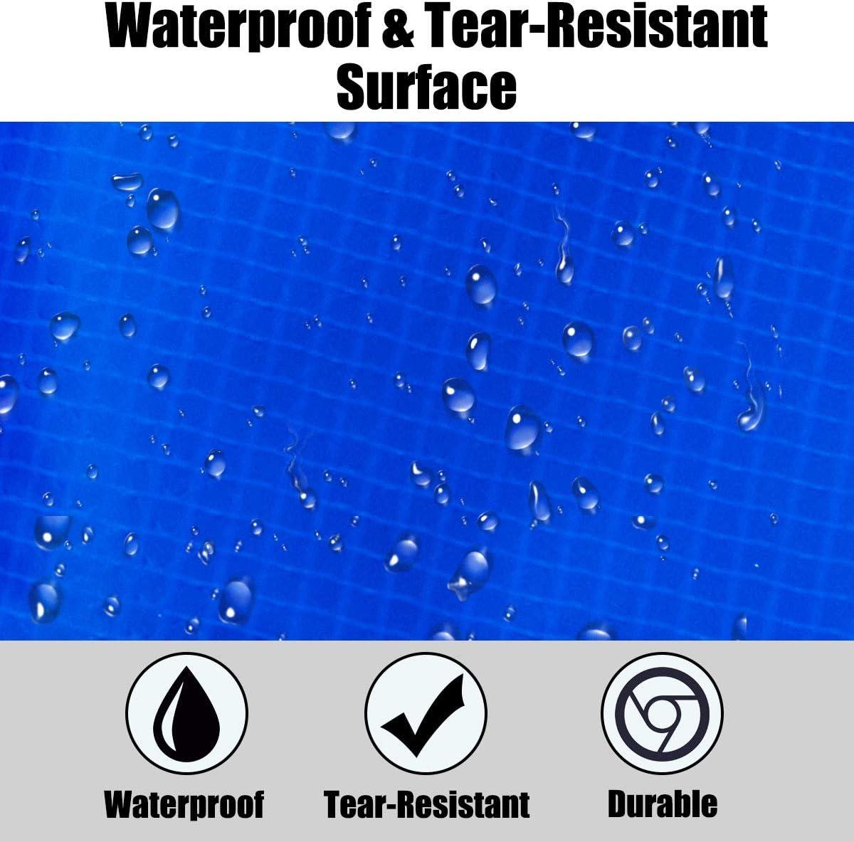 image:imageGiantex Trampoline Pad 8ft 10ft 12ft 14ft 15ft 16ft Trampoline Replacement Safety Pad No Holes for Pole Waterproof Trampoline Accessories Spring CoverBlue