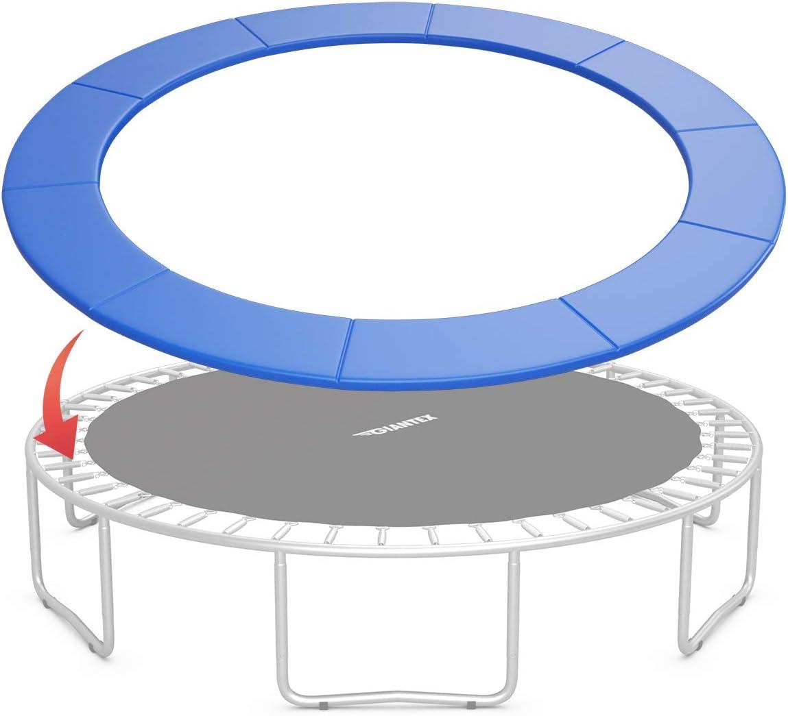 image:imageGiantex Trampoline Pad 8ft 10ft 12ft 14ft 15ft 16ft Trampoline Replacement Safety Pad No Holes for Pole Waterproof Trampoline Accessories Spring CoverBlue