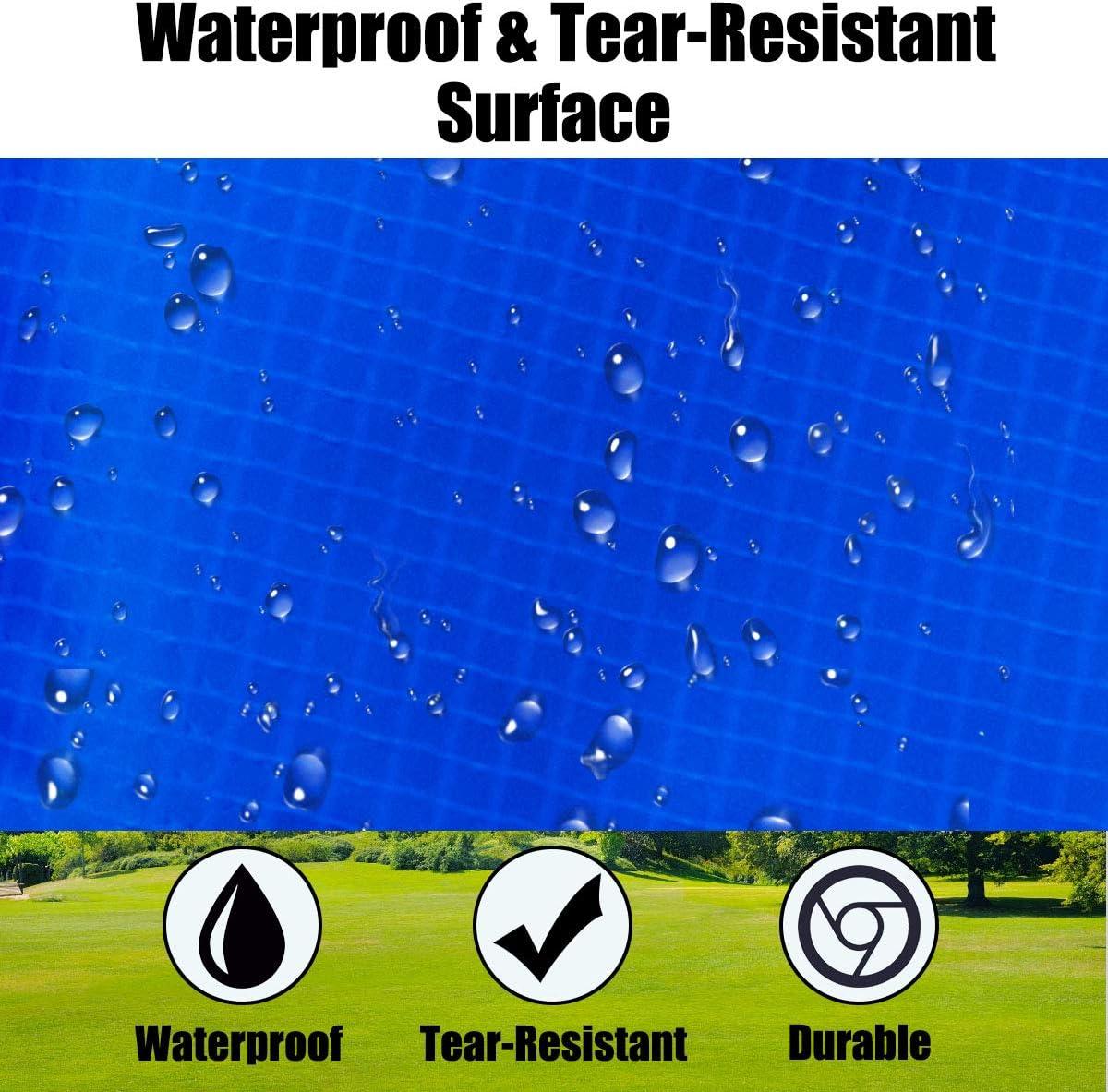 image:imageGiantex Trampoline Pad 8ft 10ft 12ft 14ft 15ft 16ft Trampoline Replacement Safety Pad No Holes for Pole Waterproof Trampoline Accessories Spring CoverBlue