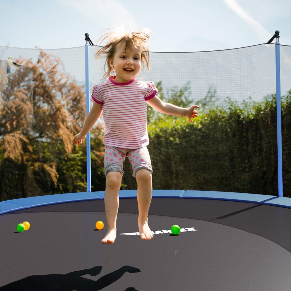 image:imageGiantex Trampoline Pad 8ft 10ft 12ft 14ft 15ft 16ft Trampoline Replacement Safety Pad No Holes for Pole Waterproof Trampoline Accessories Spring CoverBlue